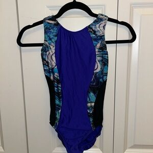 Small Purple & Blue Gymnastics Leotard